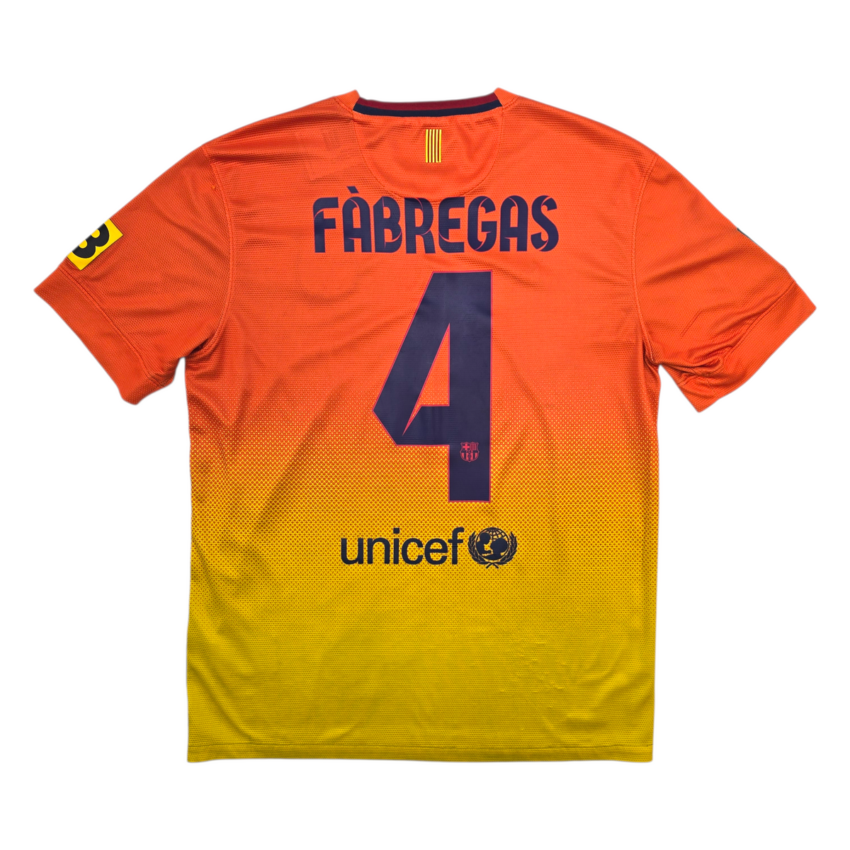 2012/13 Barcelona Away Football Shirt (M) Nike #4 Fabregas