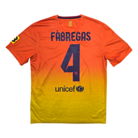 2012/13 Barcelona Away Football Shirt (M) Nike #4 Fabregas