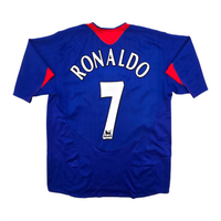 2005/06 Manchester United Away Football Shirt (L) Nike #7 Ronaldo