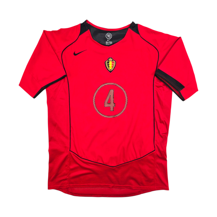 2004/06 Belgium Home Football Shirt (L) Nike #4 Van Buyten