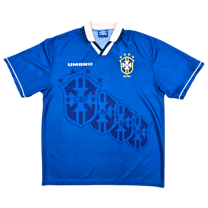 1994/97 Brazil Away Football Shirt (XL) Umbro