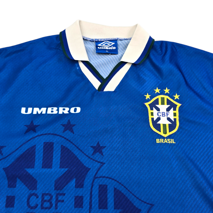 1994/97 Brazil Away Football Shirt (XL) Umbro