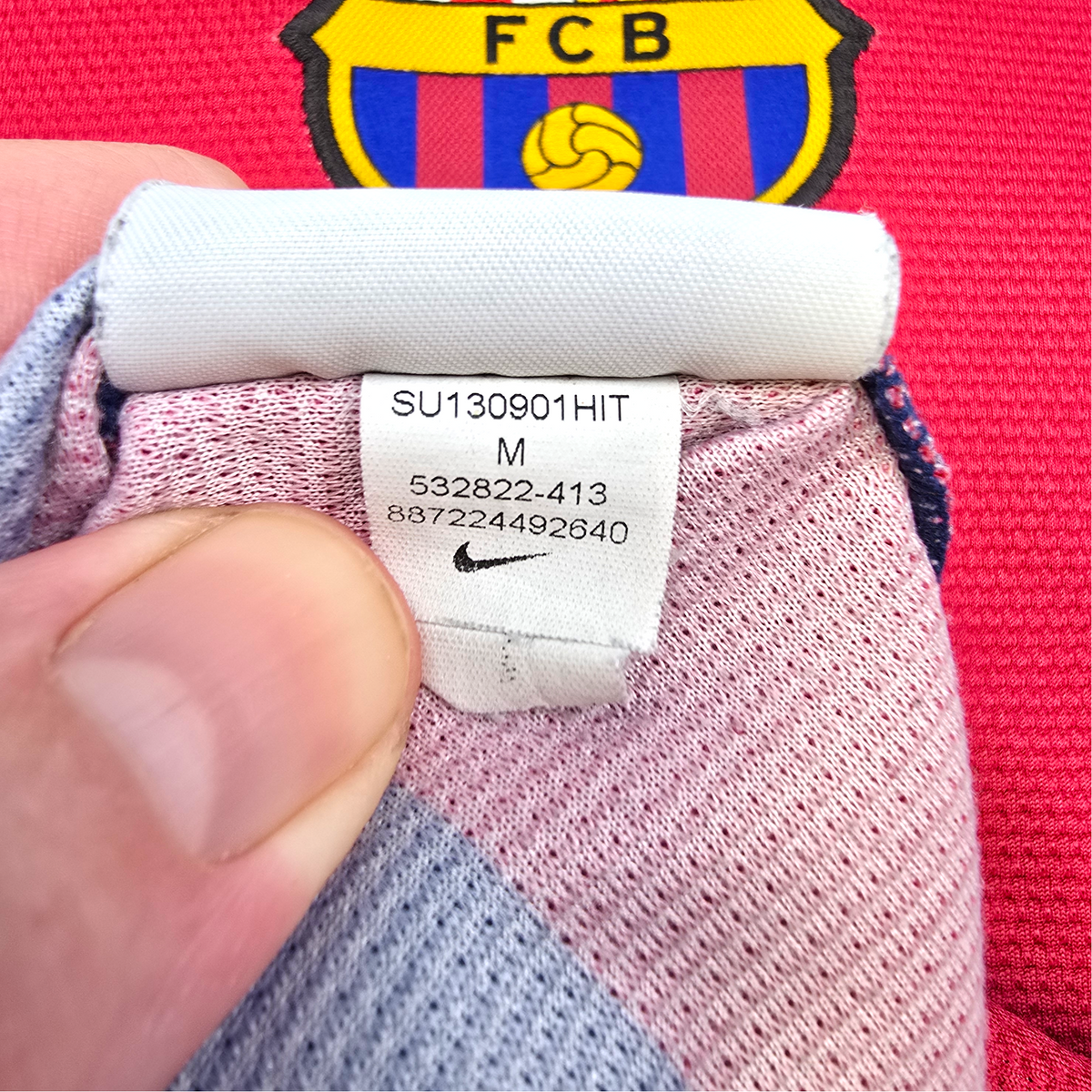 2013/14 Barcelona Home Football Shirt (M) Nike #11 Neymar Jr