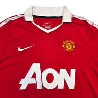 2010/11 Manchester United Home Football Shirt (L) Nike #25 Valencia