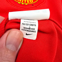 2010/11 Manchester United Home Football Shirt (L) Nike #25 Valencia