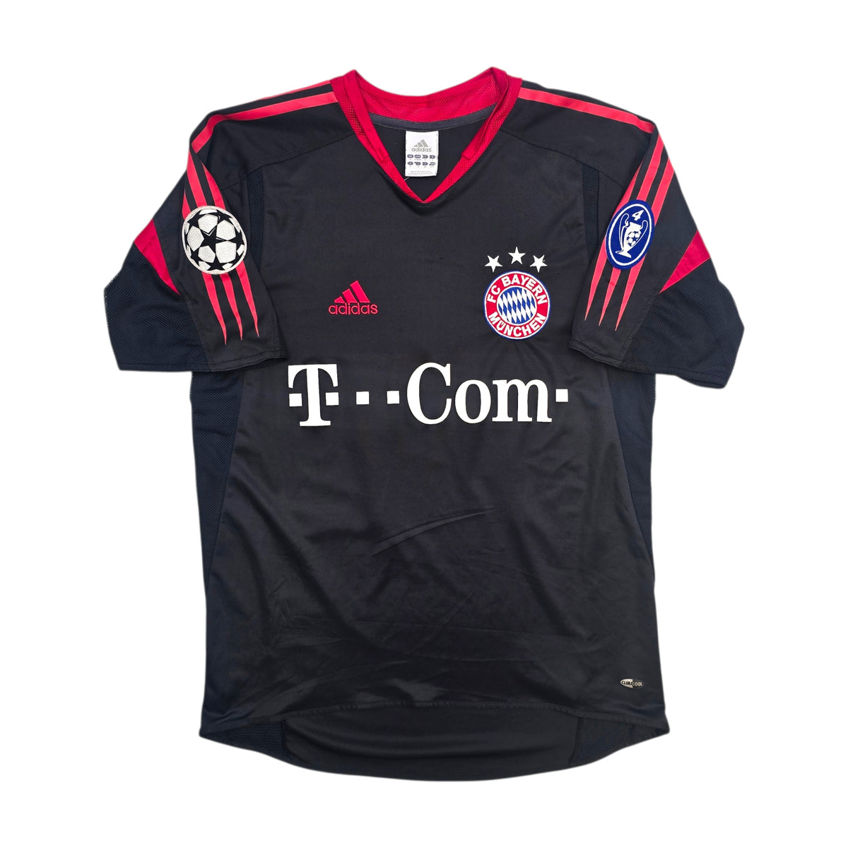 2004/05 Bayern Munich European Football Shirt (S) Adidas #14 Pizarro