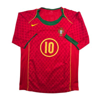 2004/06 Portugal Home Football Shirt (M) Nike #10 Rui Costa