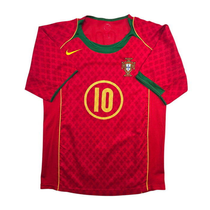 2004/06 Portugal Home Football Shirt (M) Nike #10 Rui Costa