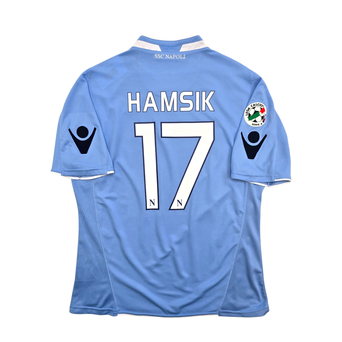 2009/10 Napoli Home Football Shirt (L) Macron #17 Hamsik