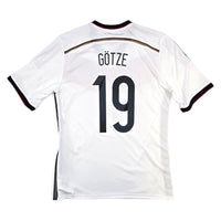 2014/15 Germany Home Football Shirt (L) Adidas #19 Gotze
