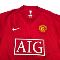 2007/09 Manchester United Home Football Shirt (M) Nike