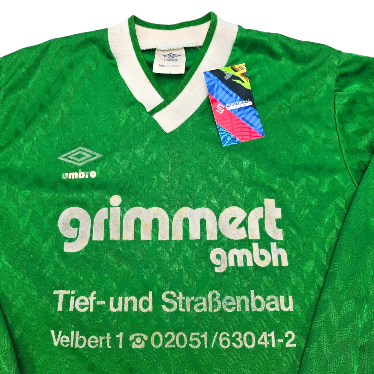 80s/90s Vintage Football Shirt (M) Umbro # 9 - Football Finery - FF202352