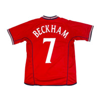 2002/04 England Away Football Shirt (S) Umbro #7 Beckham
