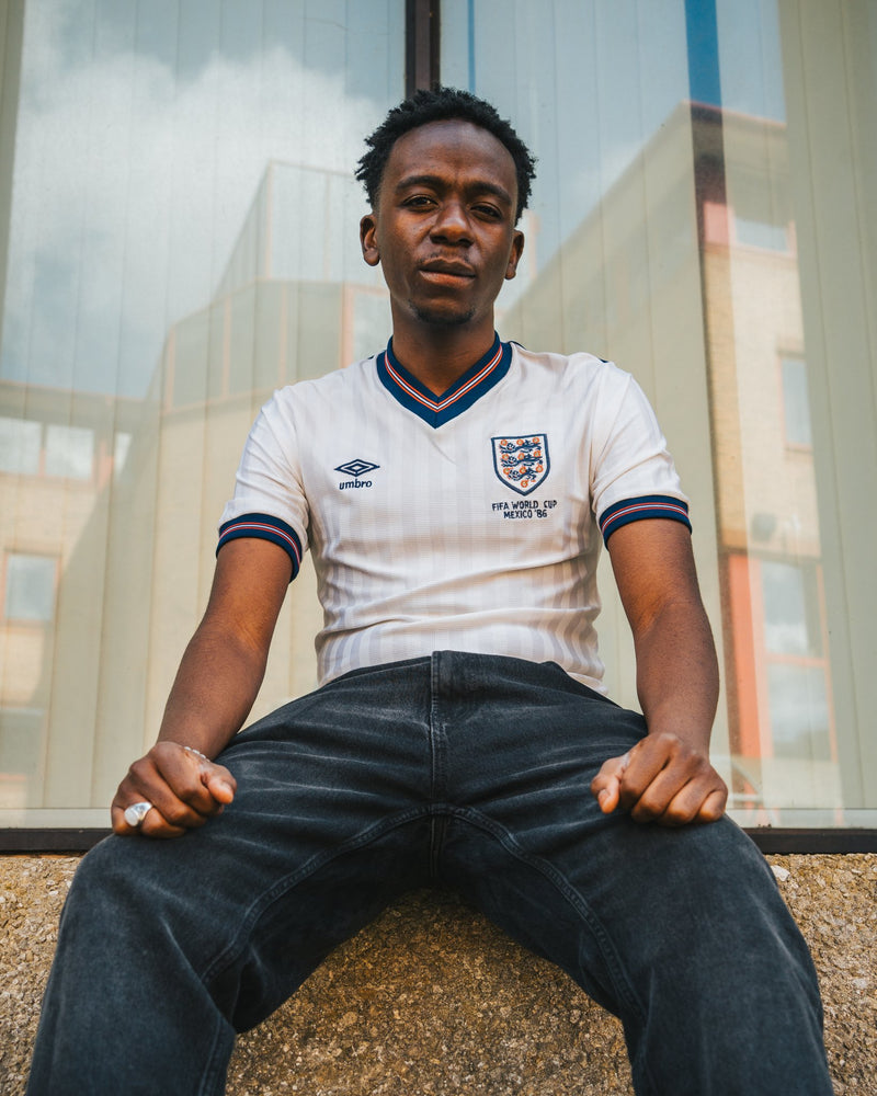 Dylan in an 80s England Shirt