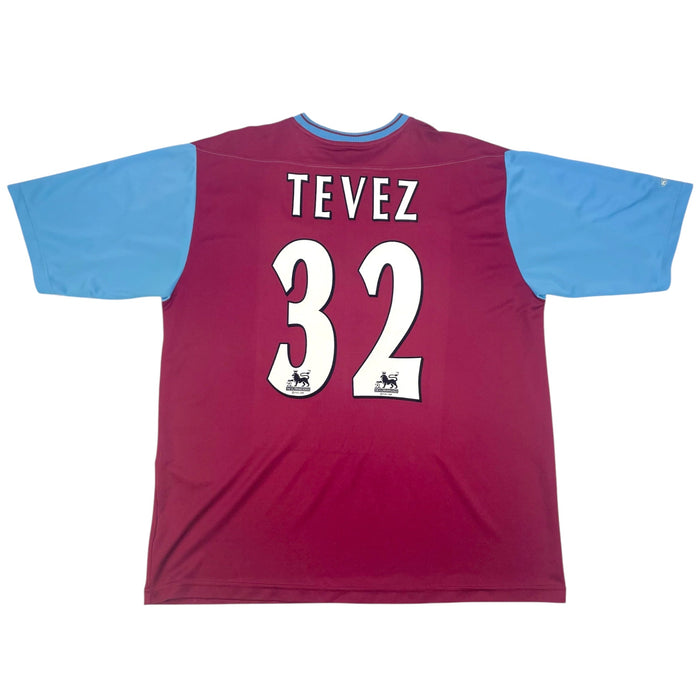 2005/07 West Ham United Home Football Shirt (XL) Reebok #32 Tevez