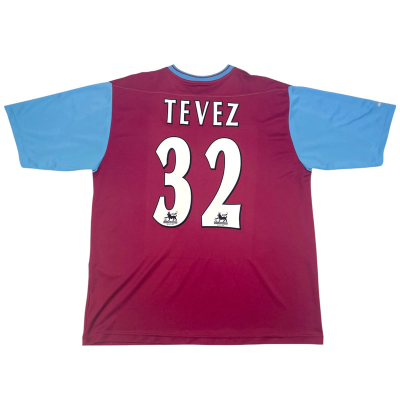 2005/07 West Ham United Home Football Shirt (XL) Reebok #32 Tevez
