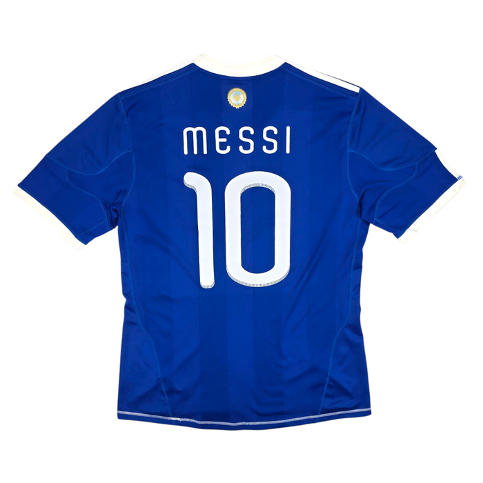 2010/11 Argentina Away Football Shirt (L) Adidas #10 Messi