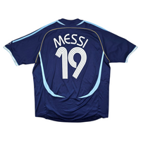 2006/07 Argentina Away Football Shirt (2XL) Adidas #19 Messi