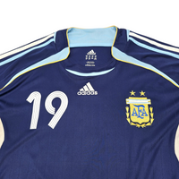 2006/07 Argentina Away Football Shirt (2XL) Adidas #19 Messi