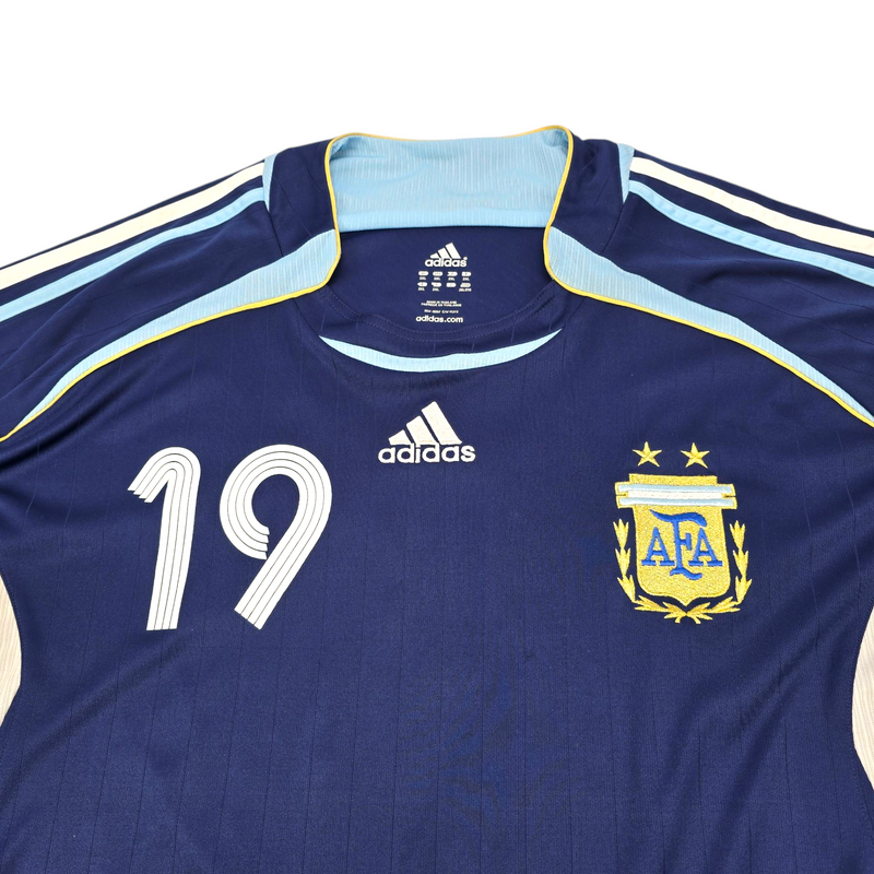2006/07 Argentina Away Football Shirt (2XL) Adidas #19 Messi