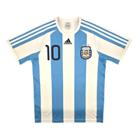 2010/11 Argentina Home Football Shirt (S) Adidas #10 Messi