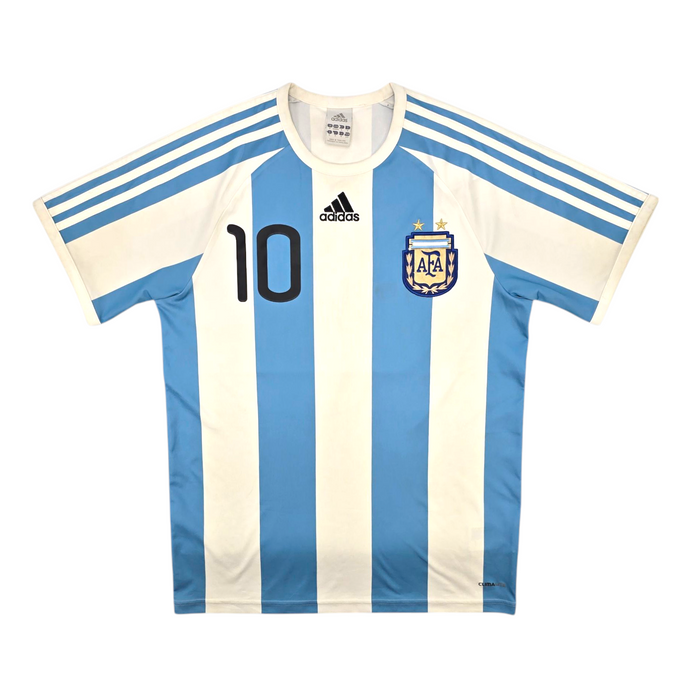 2010/11 Argentina Home Football Shirt (S) Adidas #10 Messi