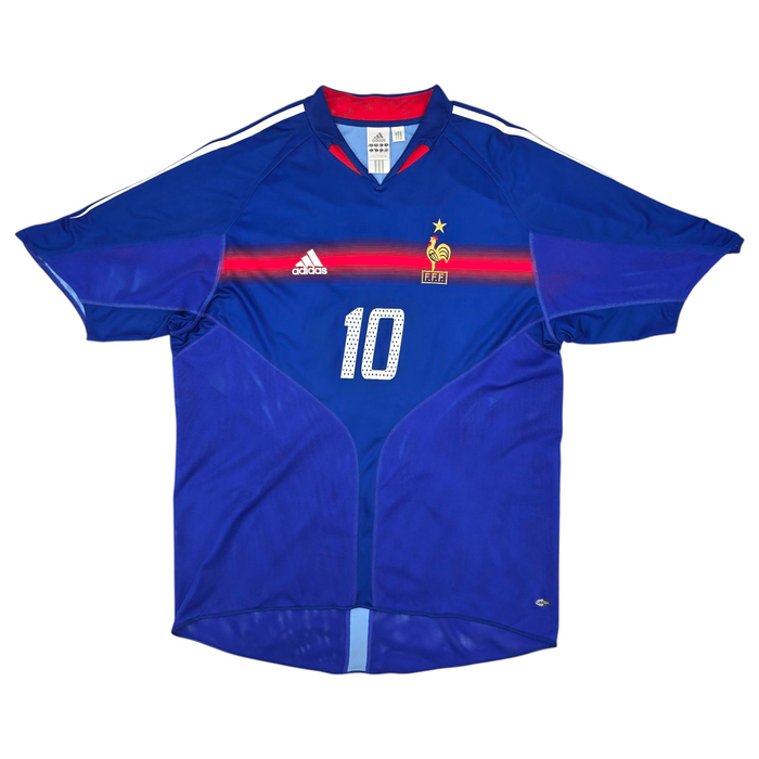 2004/06 France Home Football Shirt (XL) Adidas #10 Zidane