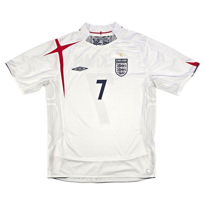 2005/07 England Home Football Shirt (L) Umbro #7 Beckham
