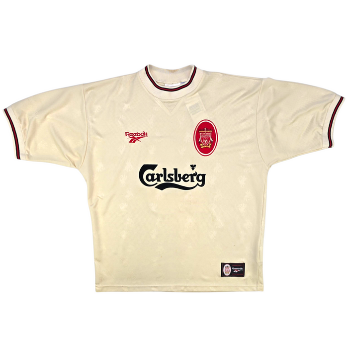 1996/97 Liverpool Away Football Shirt (L) Reebok #10 Barnes