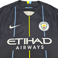 2018/19 Manchester City Away Football Shirt (S) Nike #4 Kompany