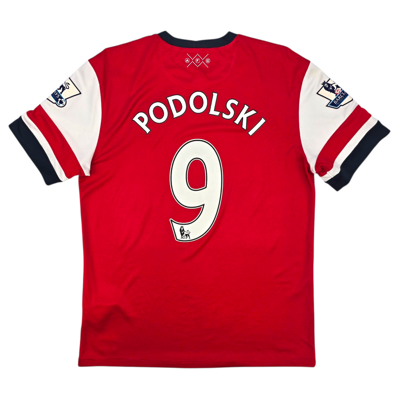 2012/14 Arsenal Home Football Shirt (M) Nike #9 Podolski