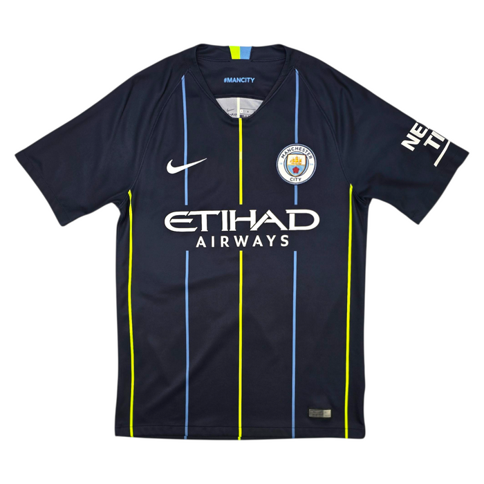 2018/19 Manchester City Away Football Shirt (S) Nike #4 Kompany
