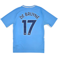 2017/18 Manchester City Home Football Shirt (M) Nike #17 De Bruyne