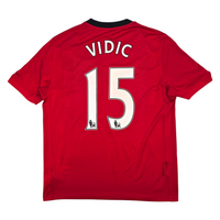 2009/10 Manchester United Home Football Shirt (L) Nike #15 Vidic