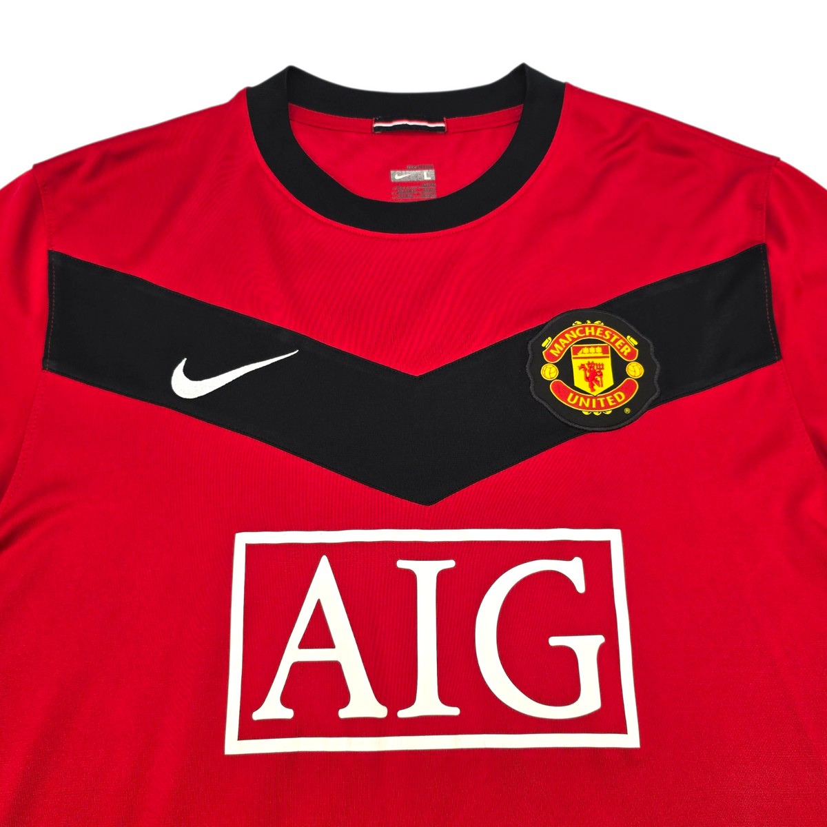 2009/10 Manchester United Home Football Shirt (L) Nike #15 Vidic