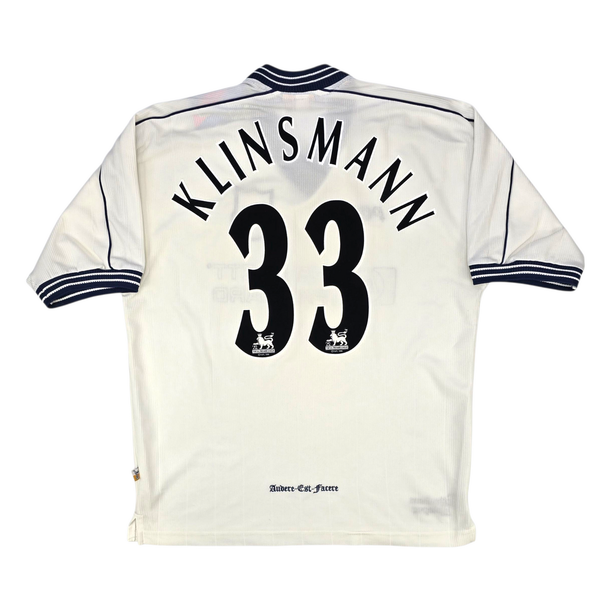 1997/99 Tottenham Hotspur Home Football Shirt (L) PONY #33 Klinsmann