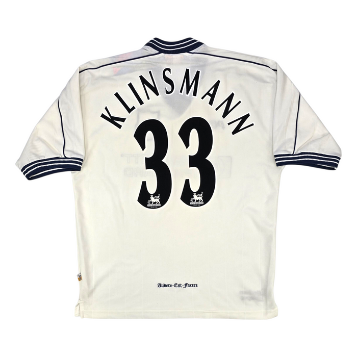 1997/99 Tottenham Hotspur Home Football Shirt (L) PONY #33 Klinsmann