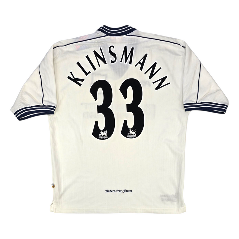 1997/99 Tottenham Hotspur Home Football Shirt (L) PONY #33 Klinsmann