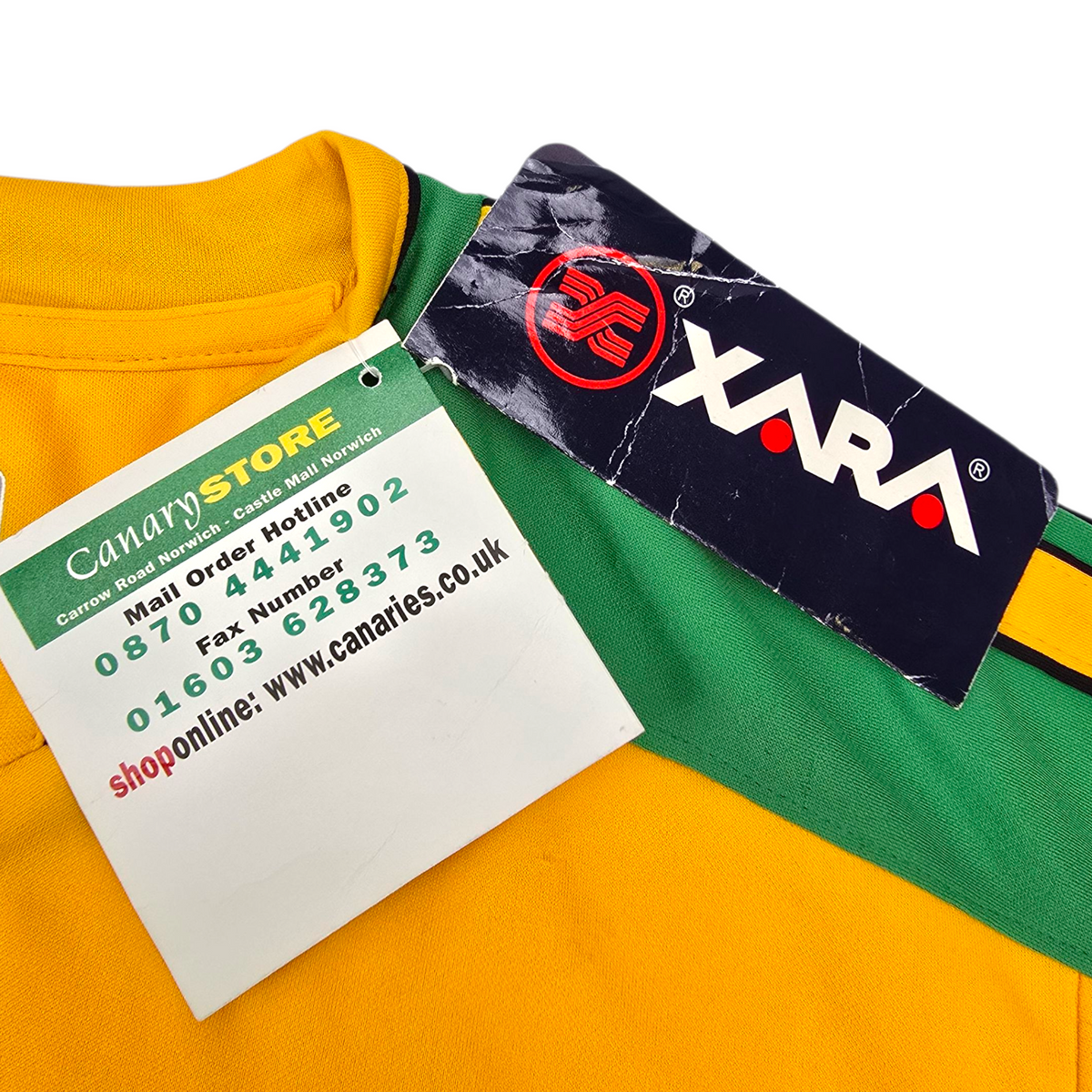 2003/05 Norwich City Home Football Shirt (M) Xara #6 Huckerby (BNWTs)