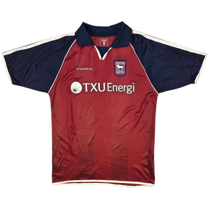 2002/04 Ipswich Town Away Football Shirt (M) Punch #9 Counago