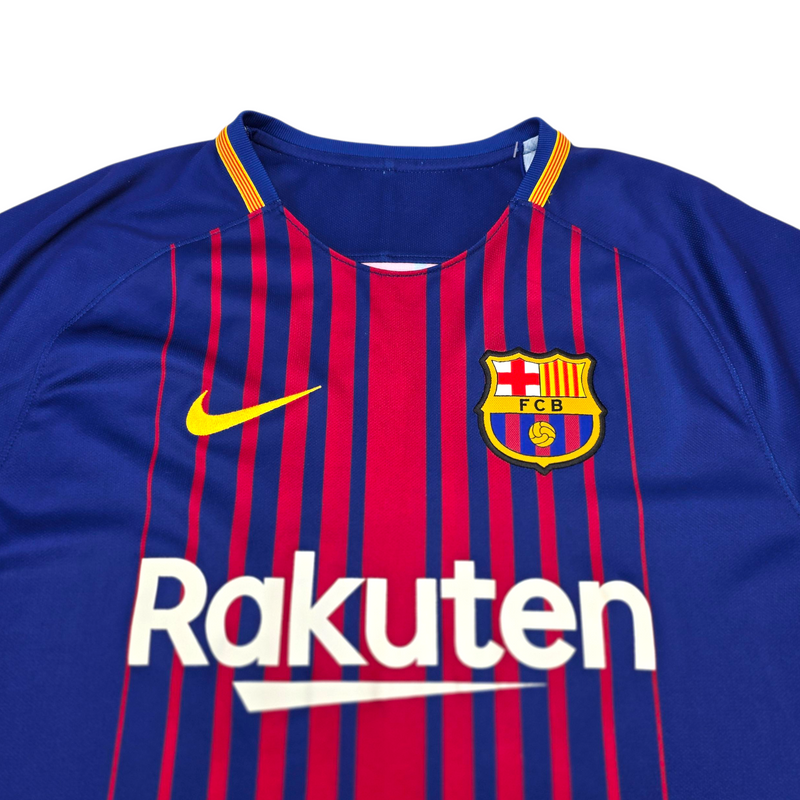 2017/18 Barcelona Home Football Shirt (M) Nike #8 Iniesta