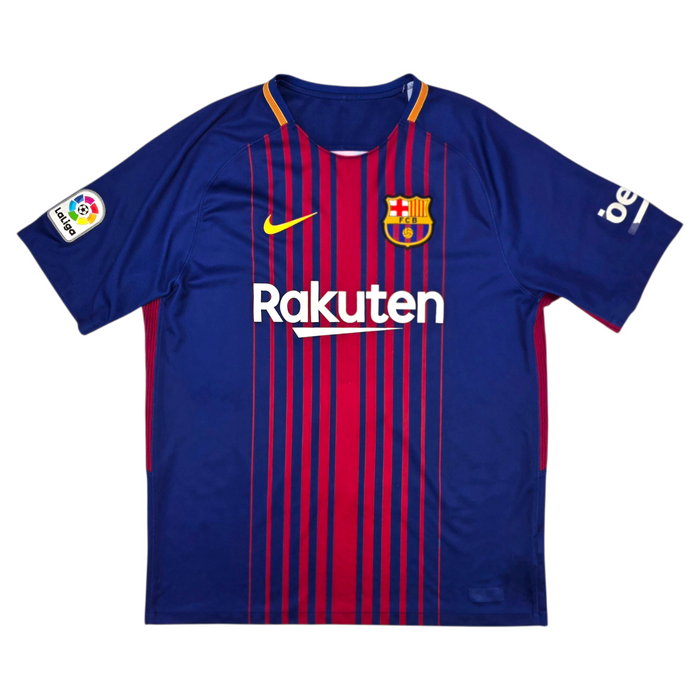 2017/18 Barcelona Home Football Shirt (M) Nike #8 Iniesta