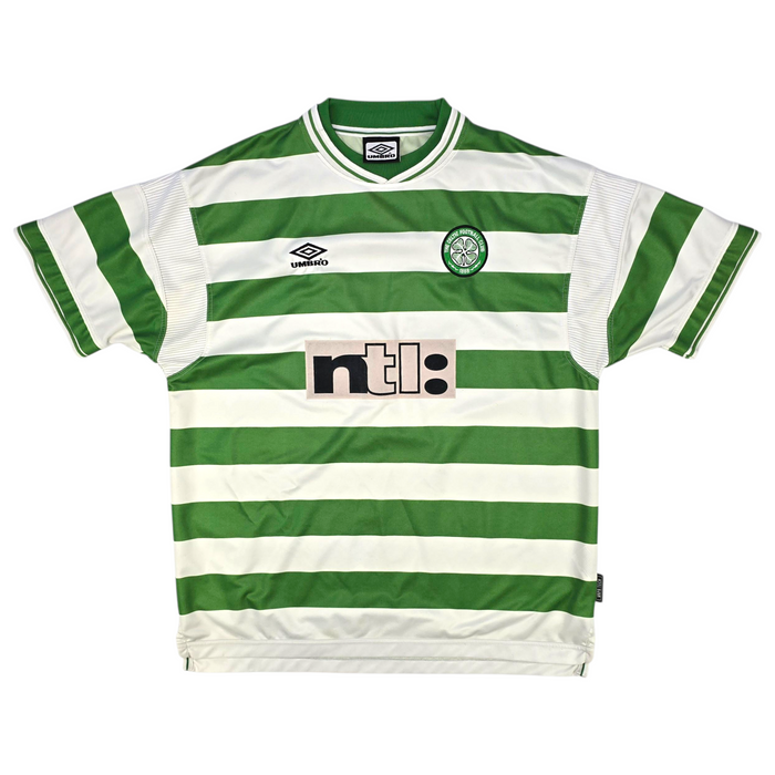 1999/01 Celtic Home Football Shirt (2XL) Umbro #7 Larsson