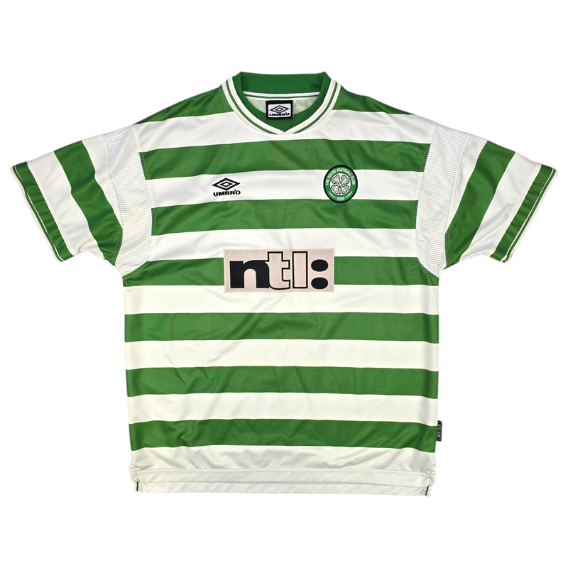 1999/01 Celtic Home Football Shirt (2XL) Umbro #7 Larsson