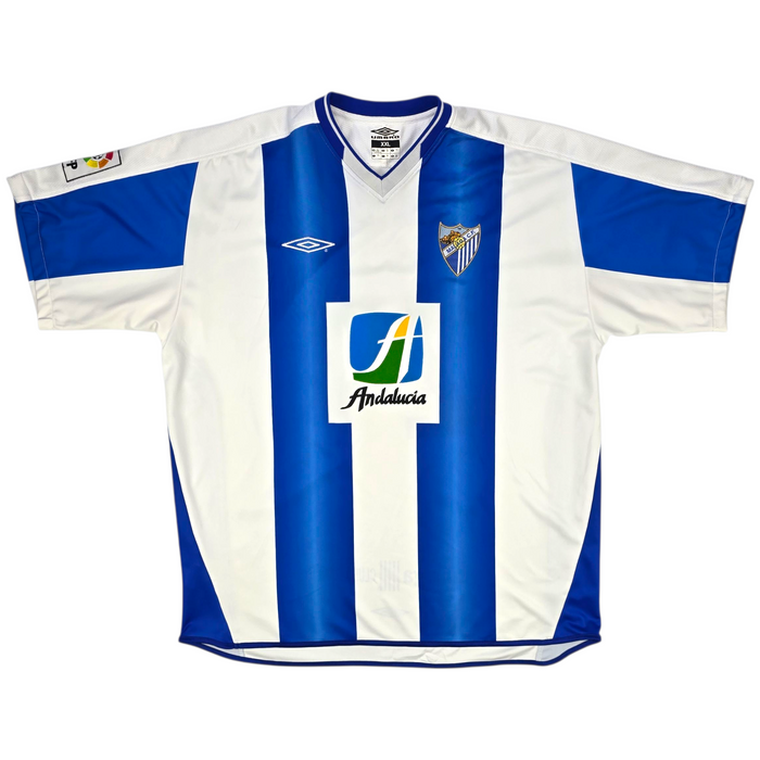 2003/04 Malaga Home Football Shirt (2XL) Umbro #24 Canabal