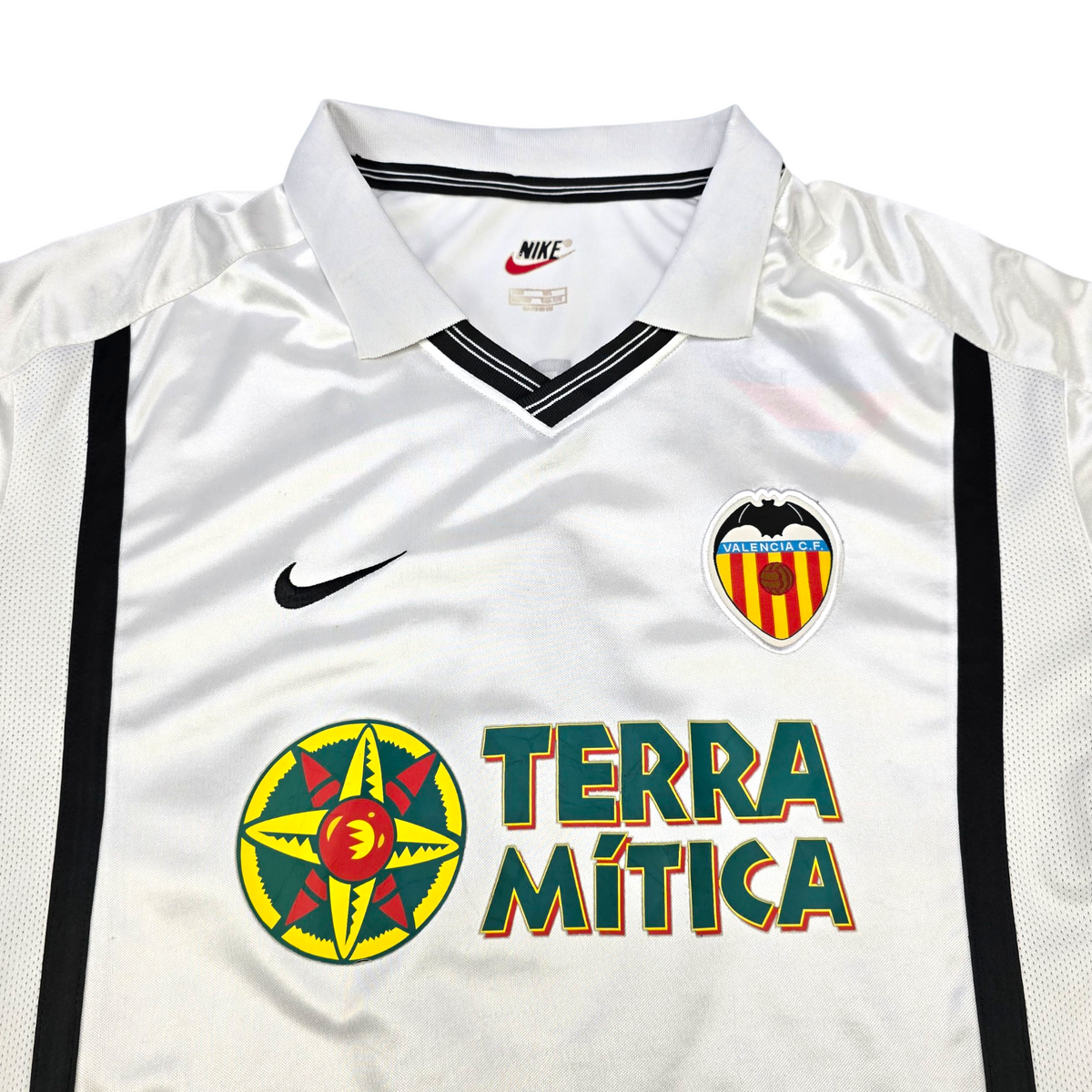 2000/01 Valencia Home Football Shirt (M) Nike #6 Mendieta