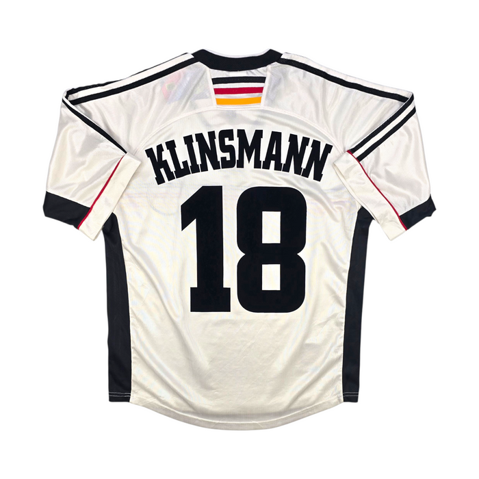 1998/00 Germany Home Football Shirt (M) Adidas #18 Klinsmann