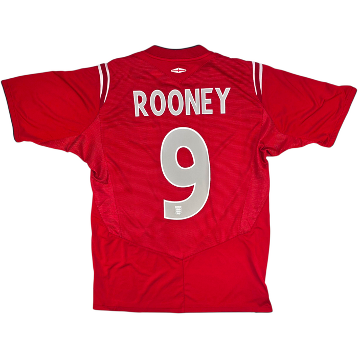 2004/05 England Away Football Shirt (M) Umbro #9 Rooney