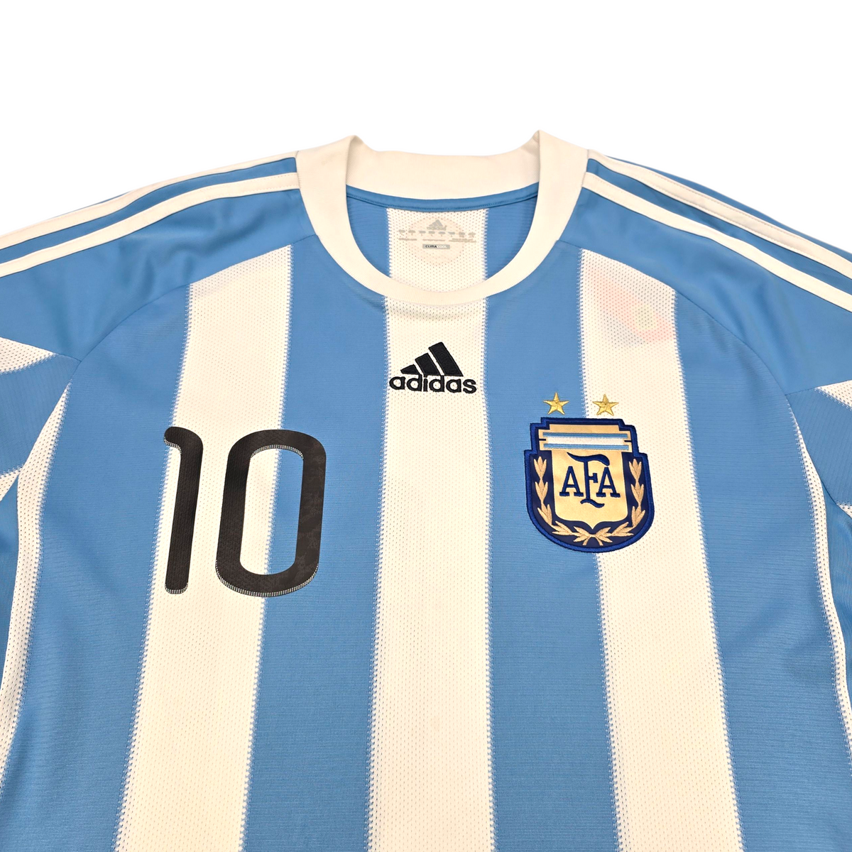 2010/11 Argentina Home Football Shirt (L) Adidas #10 Messi