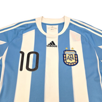 2010/11 Argentina Home Football Shirt (L) Adidas #10 Messi